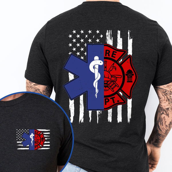 Firefighter EMT American T-Shirt TQN4597HVN
