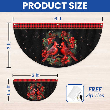 Cardinal Merry Christmas Non-Pleated Fan Flag TQN3753FL