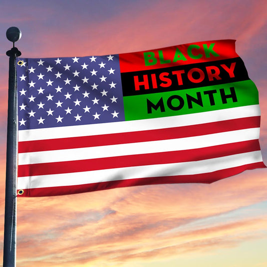Black History Month. African American Grommet Flag THH3744GF