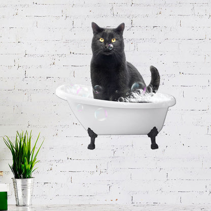 Black Cat Metal Sign Soak Your Worrries Away BNL572MS