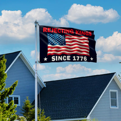 Rejecting Kings Since 1776 No Kings Grommet Flag TQN5643TTH