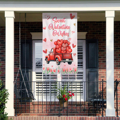 Sweet Valentine Wishes Happy Valentine's Day Flag VTM943F