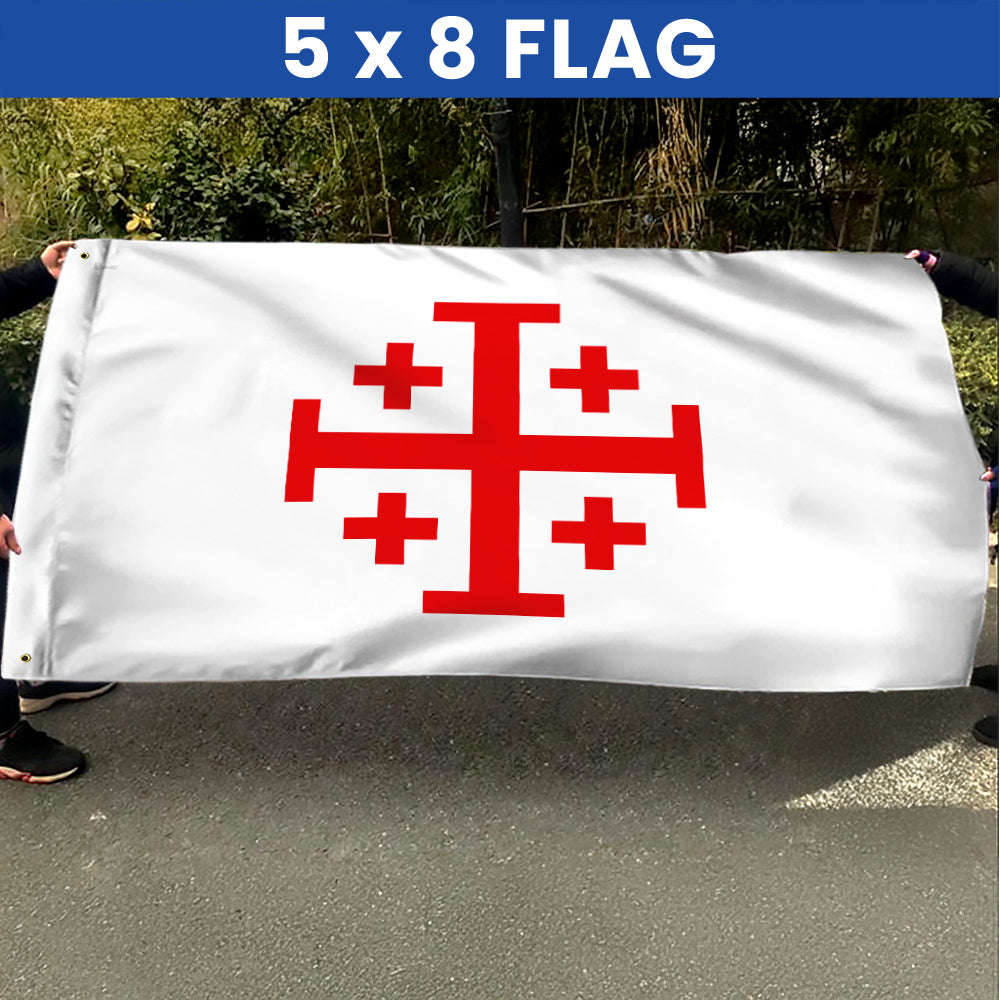 Jerusalem Catholic Cross Flag Crusader Grommet Flag TQN5404NTH