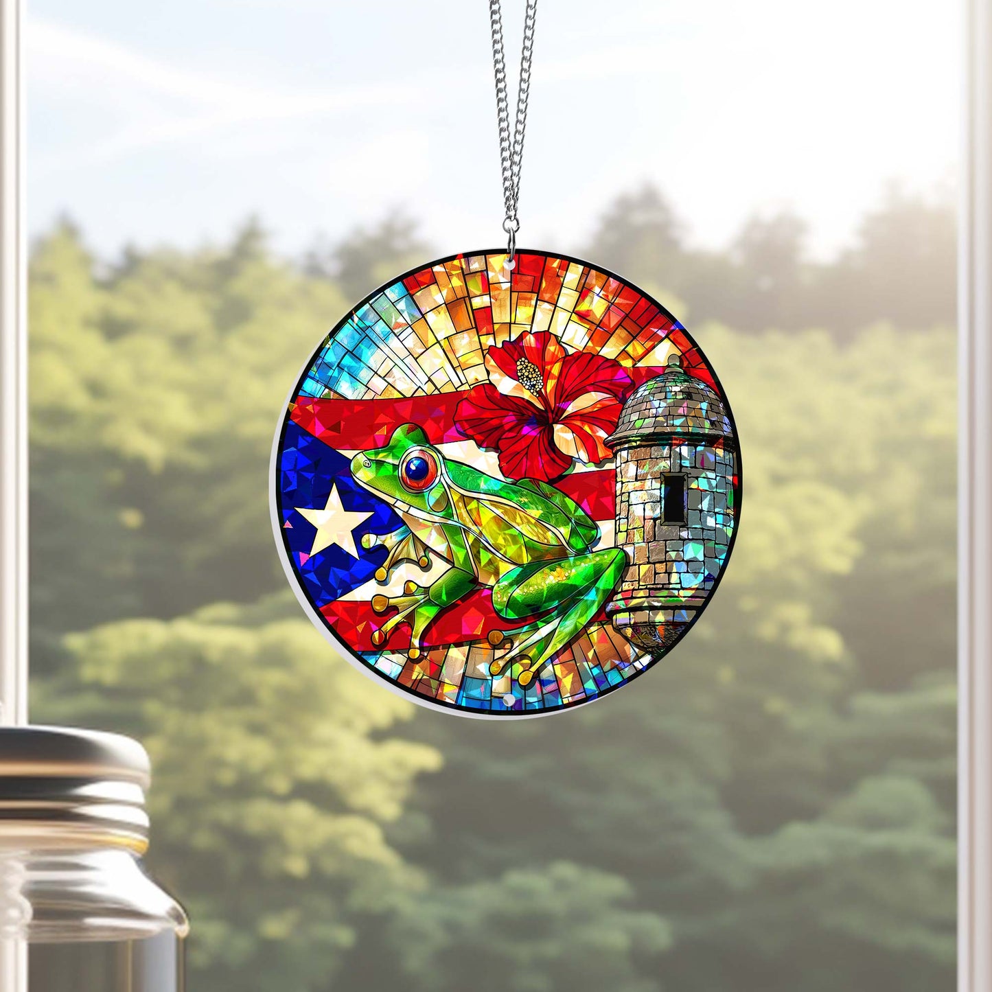 Puerto Rico Hologram Window Hanging VTM1519NGT