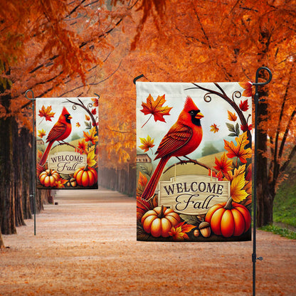 Cardinal Welcome Fall Flag MLN3649F
