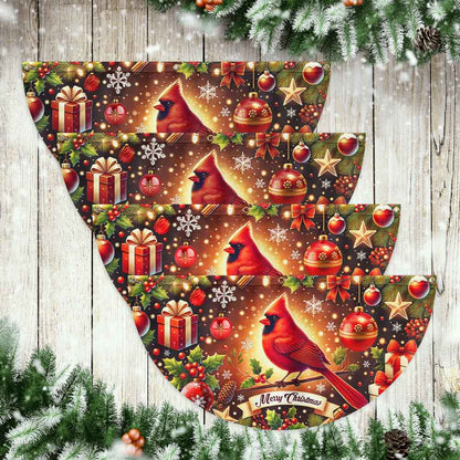 Cardinal Merry Christmas Non-Pleated Fan Flag TQN3908FL