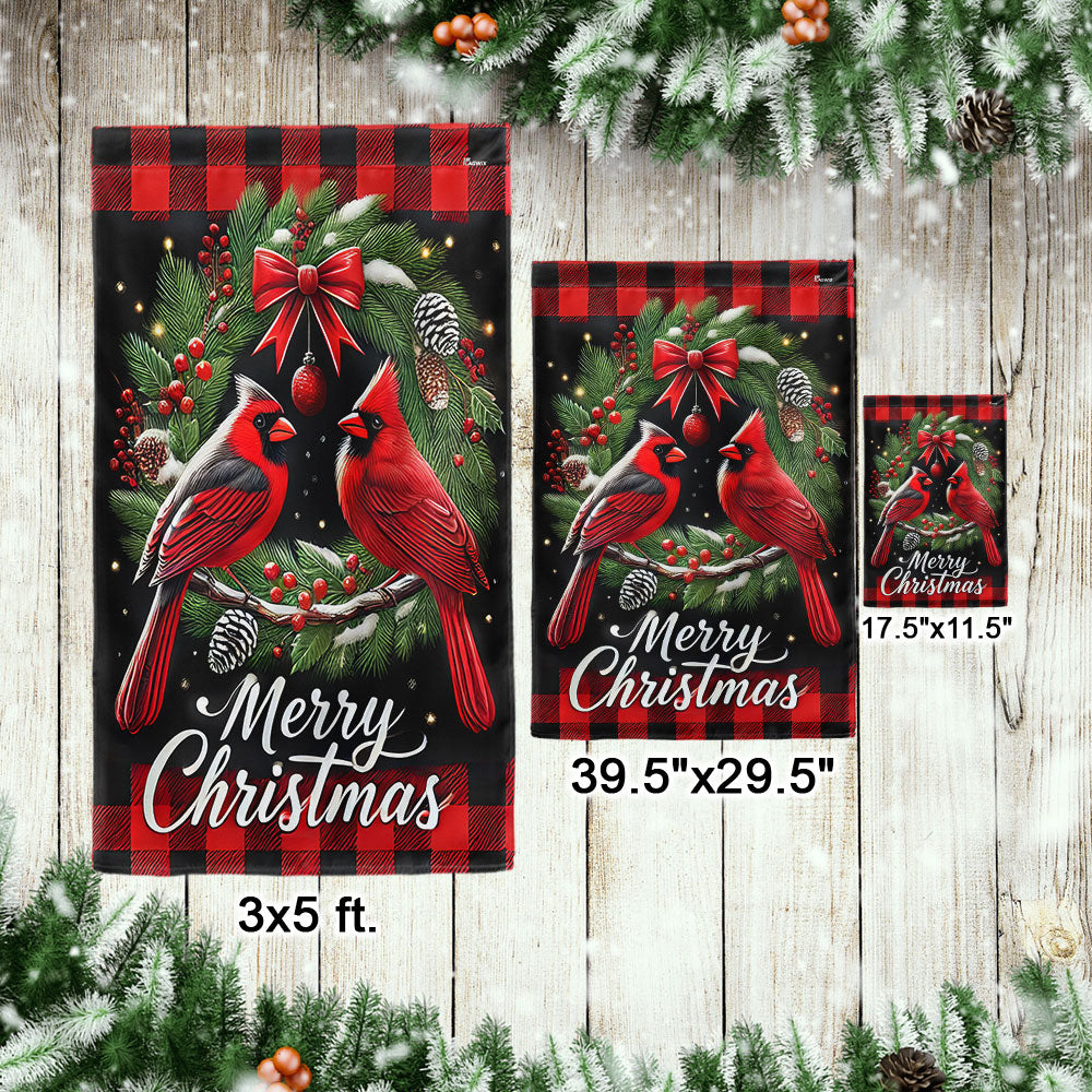 Cardinal Merry Christmas Flag MLN3787F