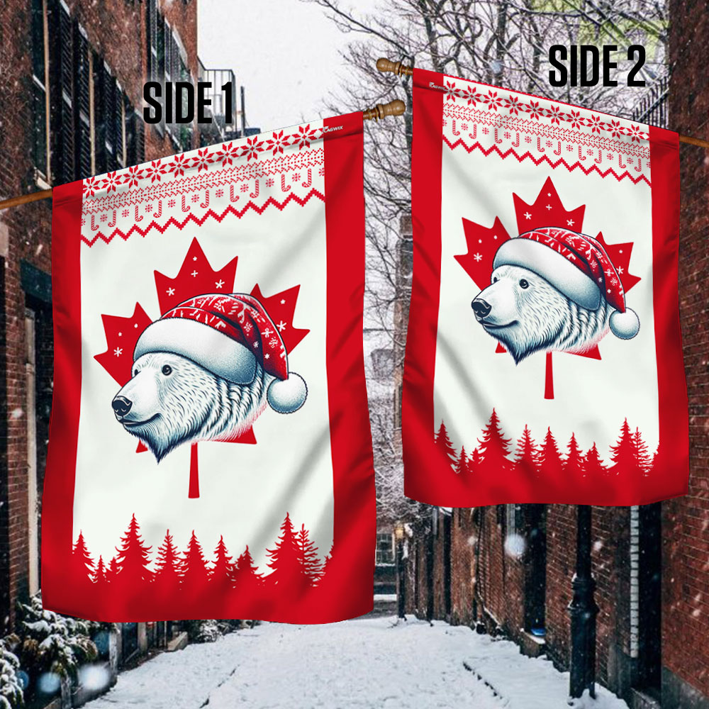 Bear Christmas Canadian Flag TQN2077F