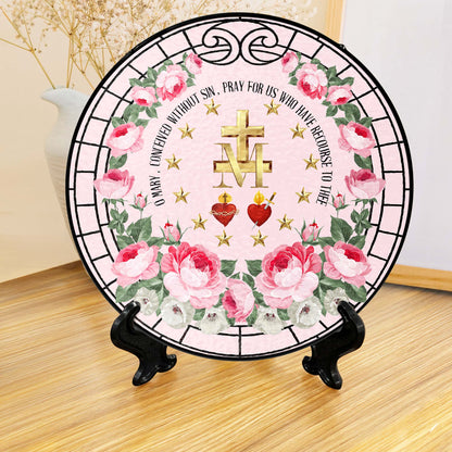 Marian Catholic Virgin Mary Religious Stained Glass Suncatcher TQN5700TDH