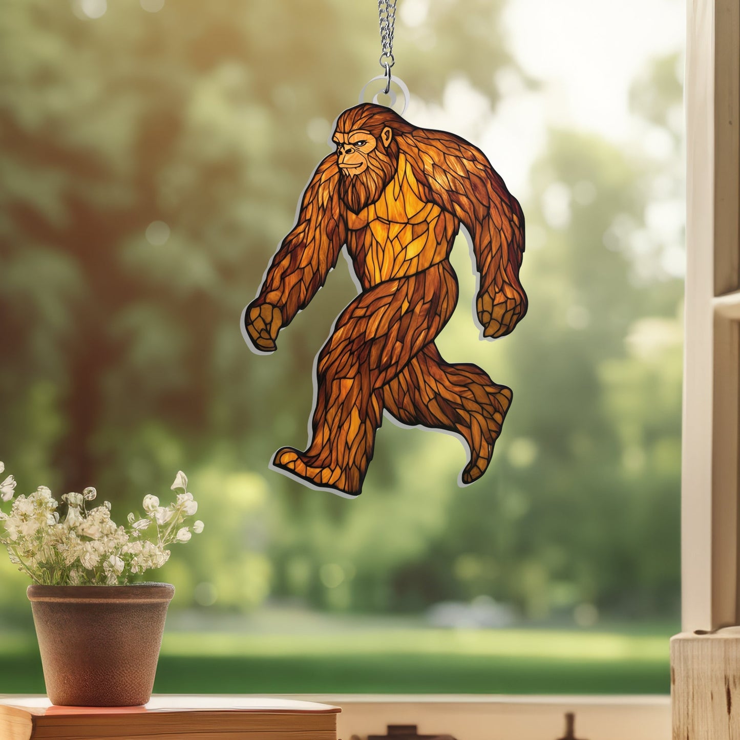 Sasquatch Bigfoot Acrylic Suncatcher Hanging Sign MLN4502AS