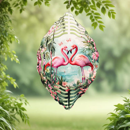 Pink Flamingos Spring Wind Spinner VTM939WS