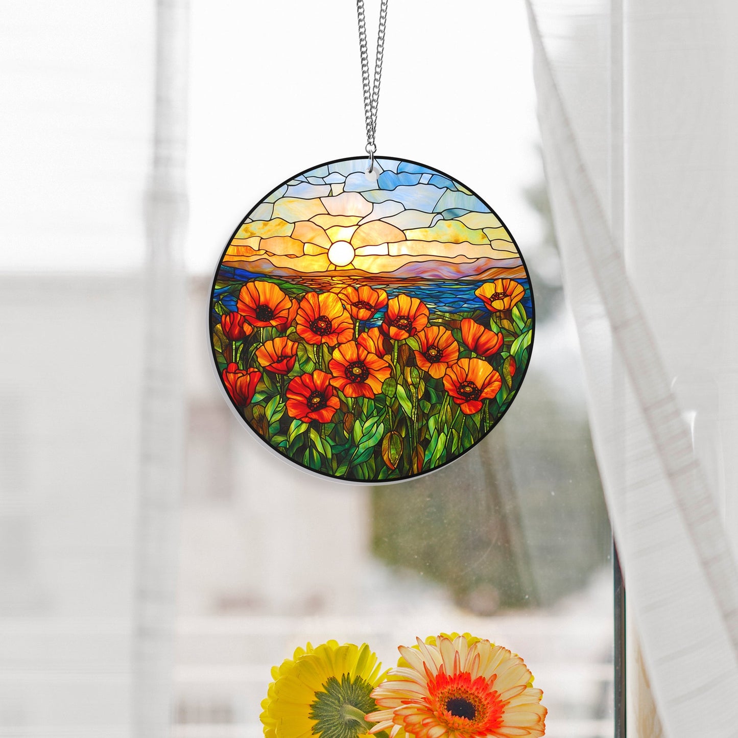 California Poppies Acrylic Suncatcher Hanging Sign Gift For California VTM985AS