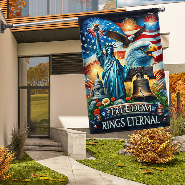 Flagwix American Flag - Independence Day Liberty Bell Freedom Rings Eternal Flag MLN3079F