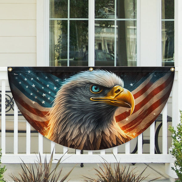 Flagwix American Flag - Eagle American Flag 4th of july Independence Day Non-Pleated Fan Flag MLN3117FL
