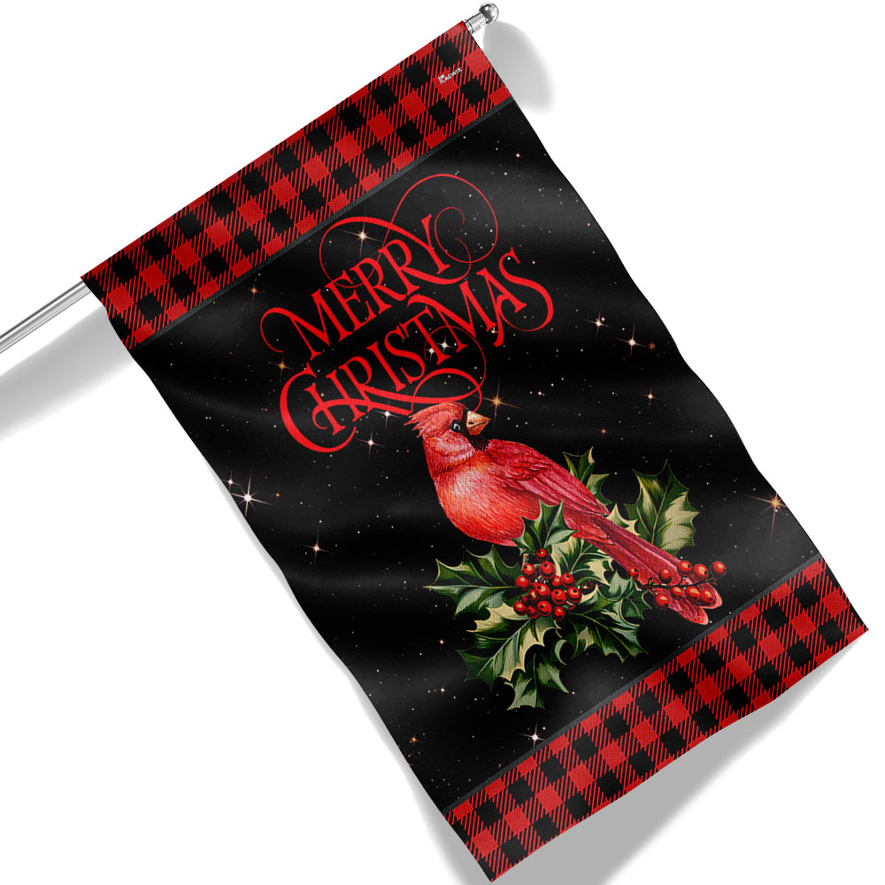 Cardinal Merry Christmas Flag TQN1790F