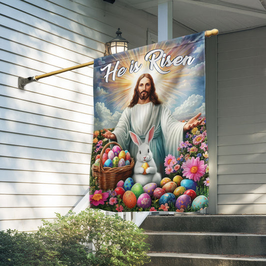 He Is Risen Resurrection of Jesus Easter Day Flag LHB39DTD