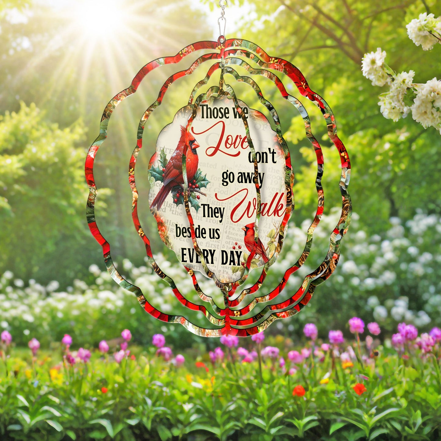 Memorial Cardinal Sympathy Those We Love Don't Go Away Wind Spinner TQN4825HVN