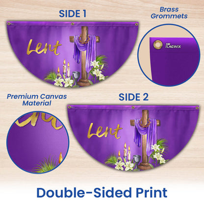 The Season Of Lent Easter Christian Non-Pleated Fan Flag TQN4968TTH