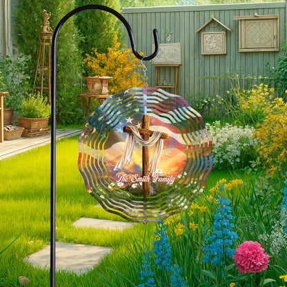 Personalized Christian Cross, Easter Day Christian Wind Spinner TPT2647TDH
