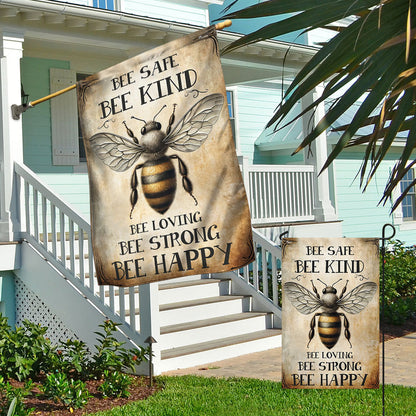 BEE Vintage Flag Bee Strong Bee Happy Bee Kind MLN2965F
