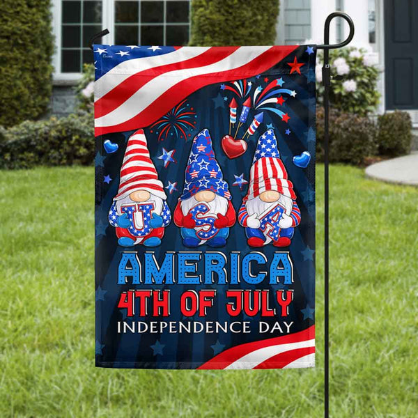 4th of july Gnomes Independence Day American Flag MLN1297F