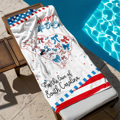 American States South Carolina Happy 4th of july Beach Towel THR93DTD