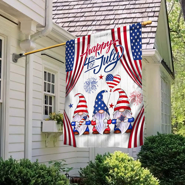 Flagwix American Flag - Patriotic Gnomes Happy 4th Of july Flag TQN1188F