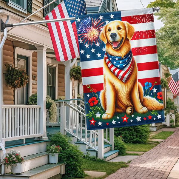 Flagwix American Flag - Golden Retriever American Flag MLN3233F