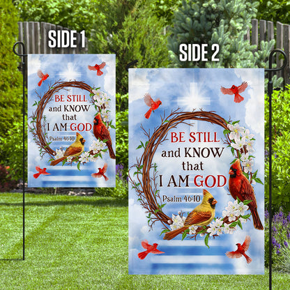 Be Still And Know That I Am God Cardinal Flag TQN308F