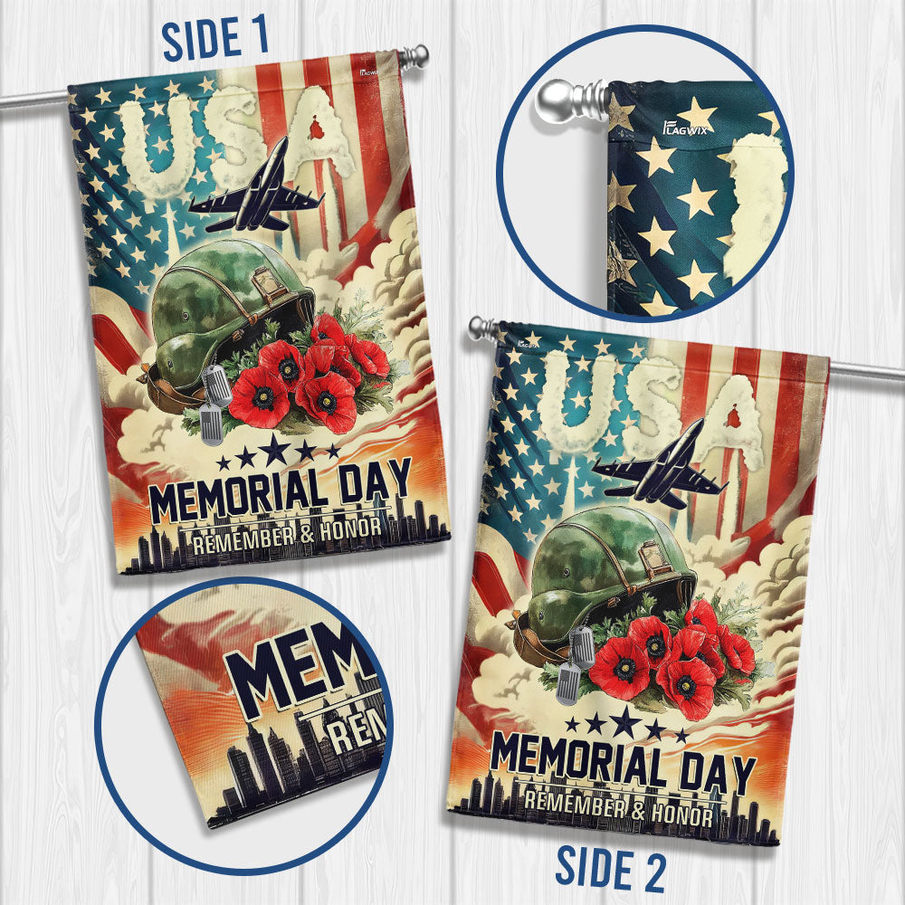 Memorial Day Remember And Honor USA Veterans Flag PHB08DTD