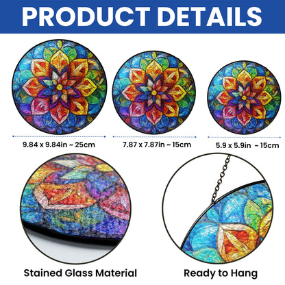 Mandala Stained Glass Suncatcher TQN5187HVN