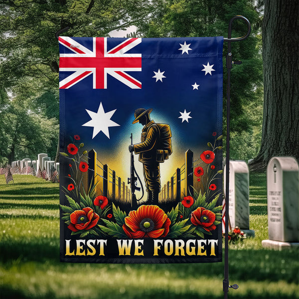 FLAGWIX Australian Veteran Anzac Day Lest We Forget Flag MLN2693F