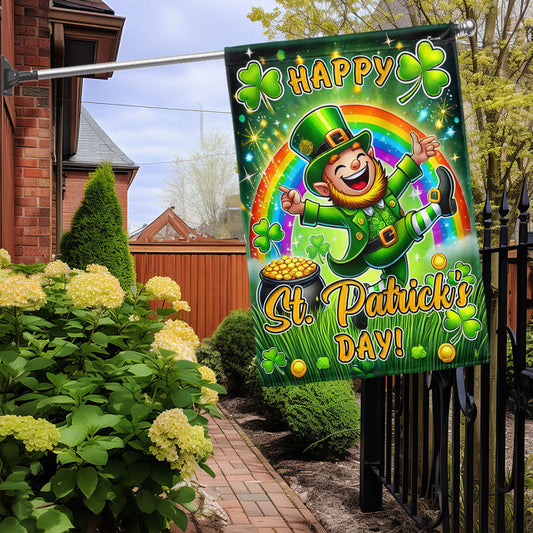 Happy Saint Patrick's Day Irish Ireland Leprechaun Flag TQN4697F