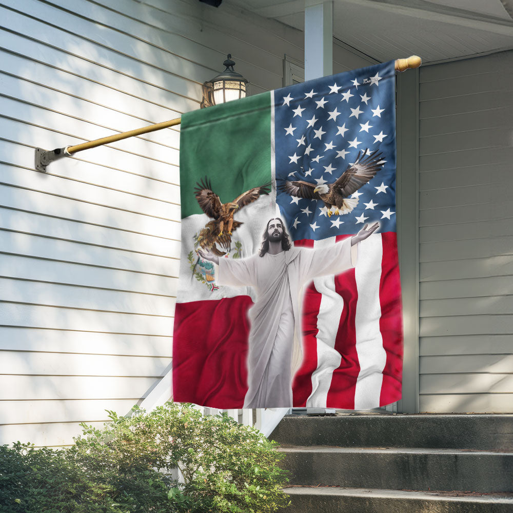 Mexico Ameica Together Mexico America Patriot Flag PHB19LPN