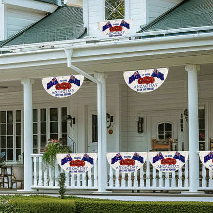 Anzac Day 25 April Lest We Forget Non-Pleated Fan Flag TQN2823FL