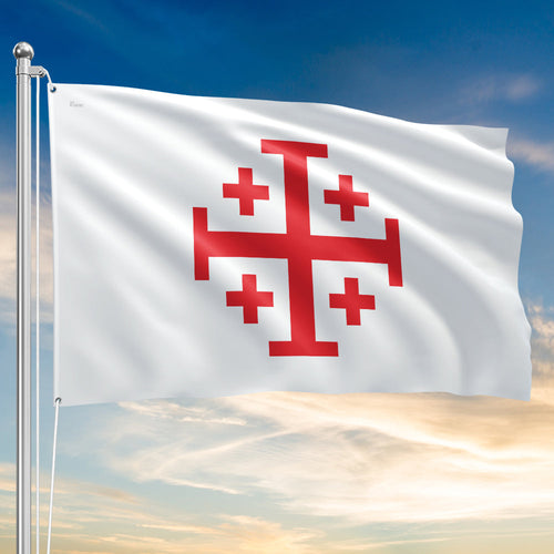 Jerusalem Catholic Cross Flag Crusader Grommet Flag TQN5404NTH