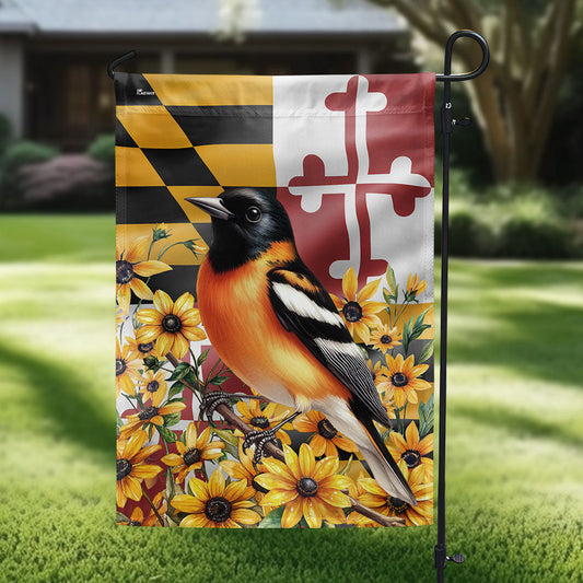 Maryland Baltimore Oriole And Black-eyed Susan Flag MLN6028LPN