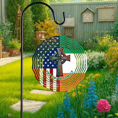 Personalized Irish Celtic Knot Cross St. Patrick’s Day Irish Wind Spinner TPT2649TNB