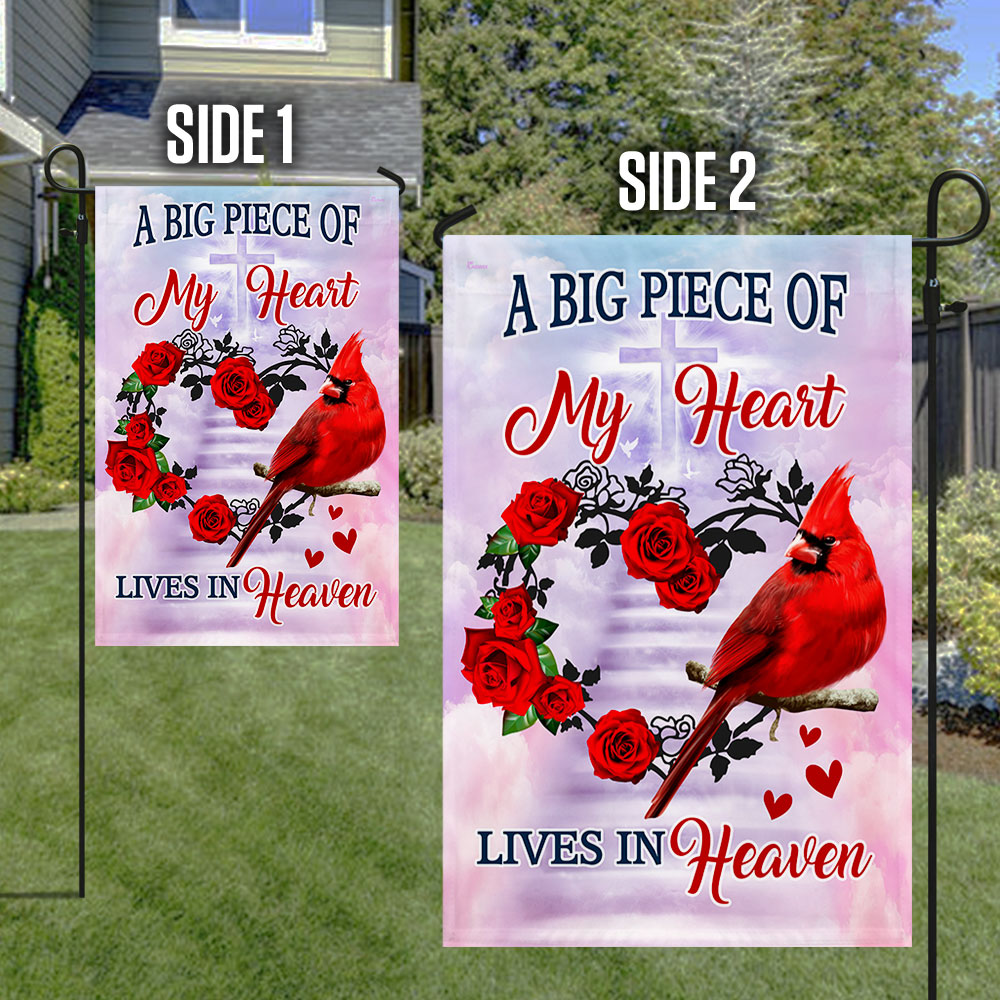 Cardinal Flag, A Big Piece Of My Heart Lives In Heaven QNN540Fv3