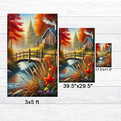 Beautiful Fall Nature Scenery Flag TQN3794F