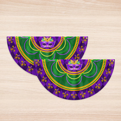 Mardi Grass Mask Non-Pleated Fan Flag TPT2631FL