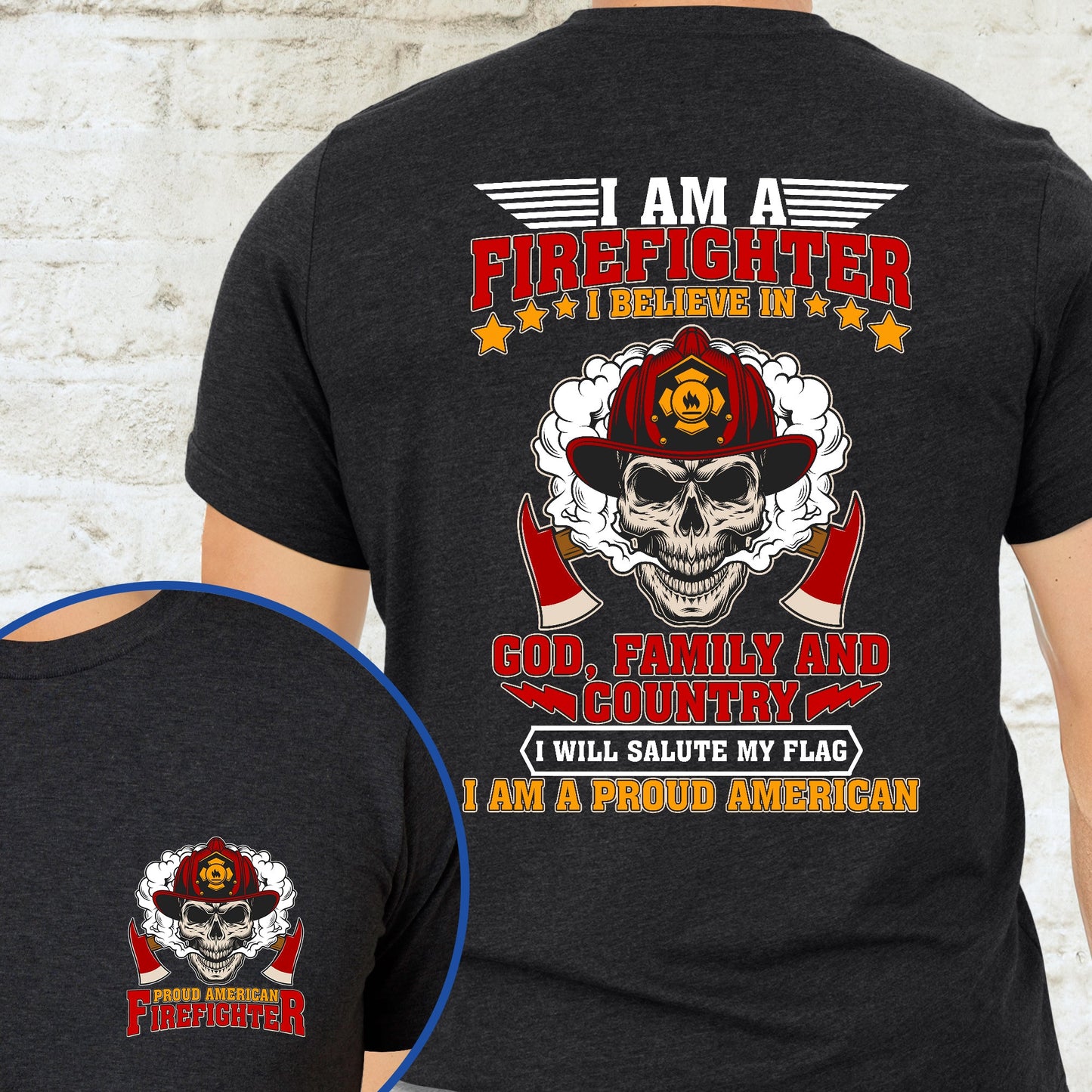 Proud American Firefighter T-Shirt TPT2696NGT