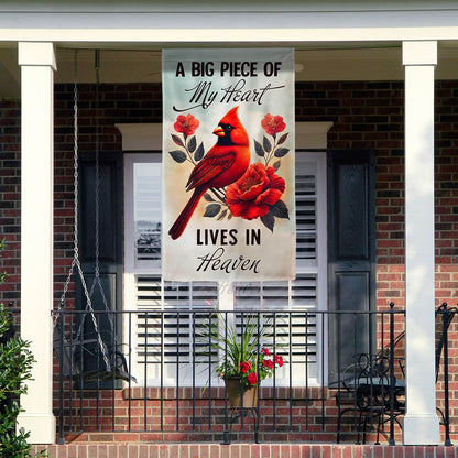 Cardinal Flag A Big Piece Of My Heart Lives In Heaven Flag MLN3687F