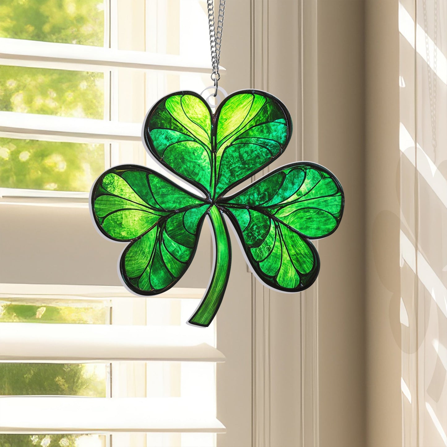 Irish Shamrock St. Patrick's Day Acrylic Suncatcher Hanging TPT2341NGT